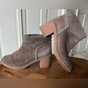 Ugg suede and shearling booties